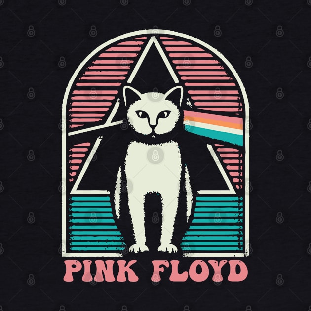 Pink Floyd Cat // 80s Music Fan Art by Trendsdk